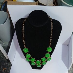Elegant Green Statement Necklace